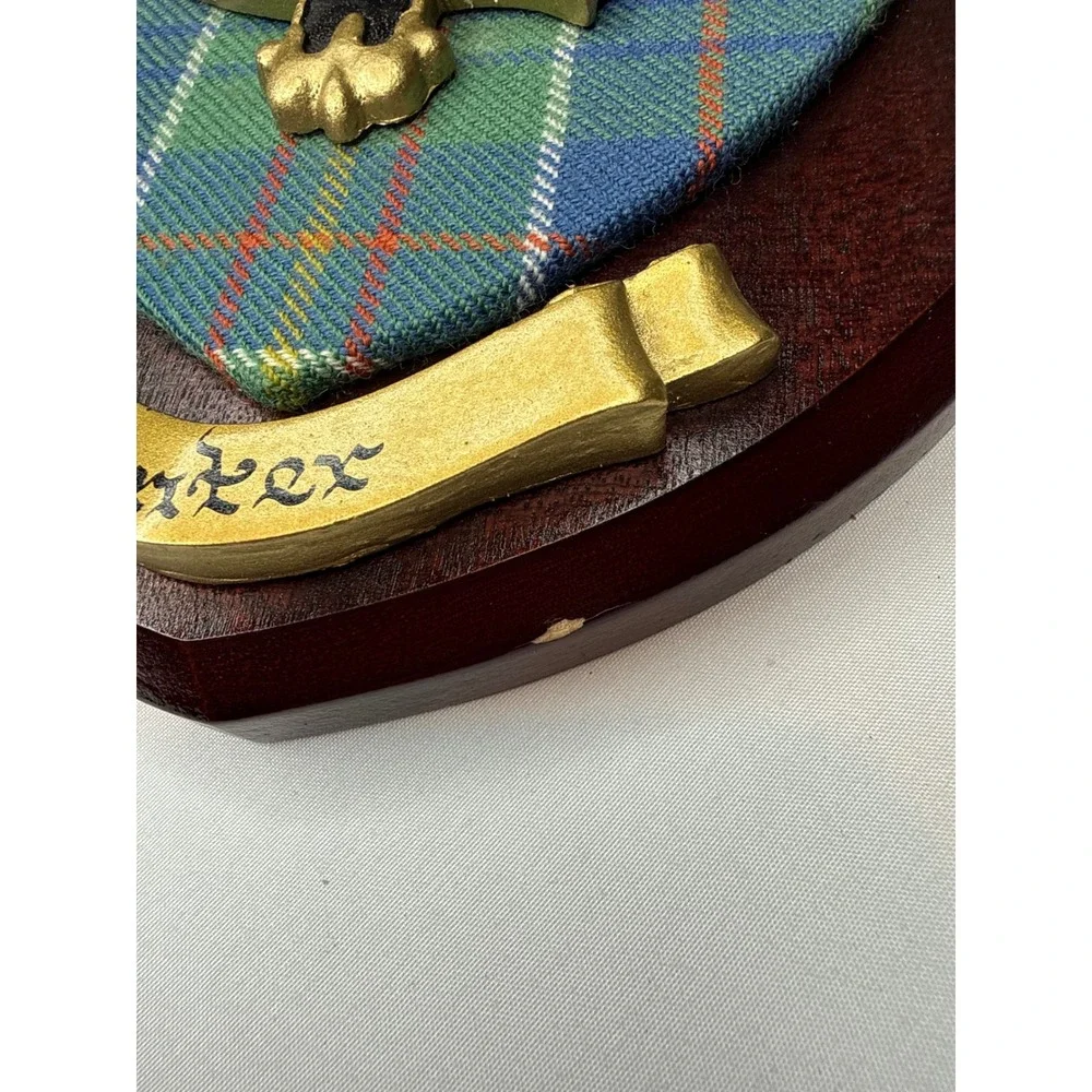 Clan Hunter Scottish Crest Wall Plaque Tartan Wood Shield MW Stephens Scotland
